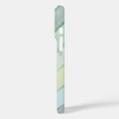 Coques Case-Mate iPhone Monogramme Aquarelle Bleu Vert (Verso / Gauche)