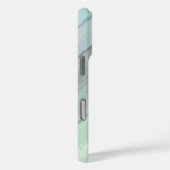 Coques Case-Mate iPhone Monogramme Aquarelle Bleu Vert (Verso / Droite)