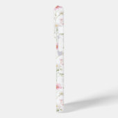 Coques Case-Mate iPhone Monogramme aquarelle de fleur sauvage rose (Verso / Gauche)
