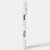 Coques Case-Mate iPhone Monogramme aquarelle de fleur sauvage rose (Verso / Droite)
