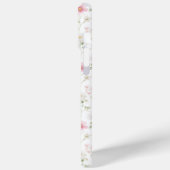 Coques Case-Mate iPhone Monogramme aquarelle de fleur sauvage rose (Verso / Gauche)