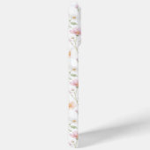 Coques Case-Mate iPhone Monogramme aquarelle de fleur sauvage rose (Verso / Droite)