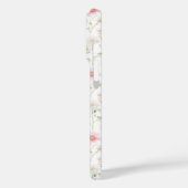 Coques Case-Mate iPhone Monogramme aquarelle de fleur sauvage rose (Verso / Gauche)