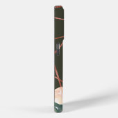 Coques Case-Mate iPhone Monogramme Aquarelle Florale Vert foncé (Verso / Droite)