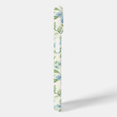 Coques Case-Mate iPhone Monogramme Aquarelle Hydrangea Bleue (Verso / Droite)