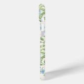 Coques Case-Mate iPhone Monogramme Aquarelle Hydrangea Bleue (Verso / Gauche)