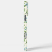 Coques Case-Mate iPhone Monogramme Aquarelle Hydrangea Bleue (Verso / Droite)