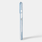 Coques Case-Mate iPhone Monogramme aquarelle pastel rayures bleu marine gr (Verso / Gauche)