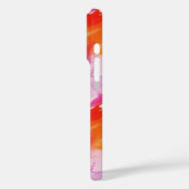 Coques Case-Mate iPhone Monogramme Aquarelle rose orange Abstrait (Verso / Gauche)
