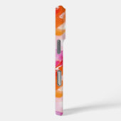 Coques Case-Mate iPhone Monogramme Aquarelle rose orange Abstrait (Verso / Droite)