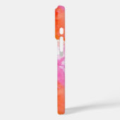 Coques Case-Mate iPhone Monogramme Aquarelle rose orange Abstrait (Verso / Gauche)