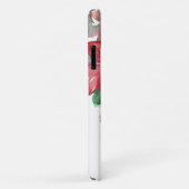 Coques Case-Mate iPhone Monogramme Aquarelle Rouge Poinsettia Fleurs Chic (Dos/Droite)