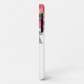 Coques Case-Mate iPhone Monogramme Aquarelle Rouge Poinsettia Fleurs Chic (Dos/Gauche)