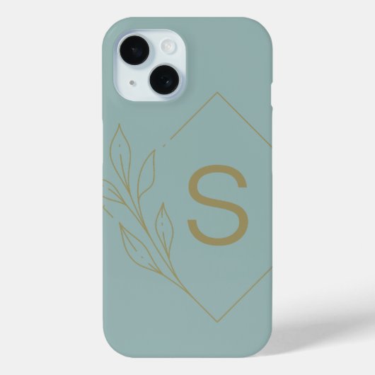 Coques Case-Mate iPhone Monogramme aquatique minimal moderne Botanique ini (Verso)