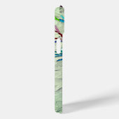 Coques Case-Mate iPhone Monogramme Arbre de vie Mosaïque verte (Verso / Droite)