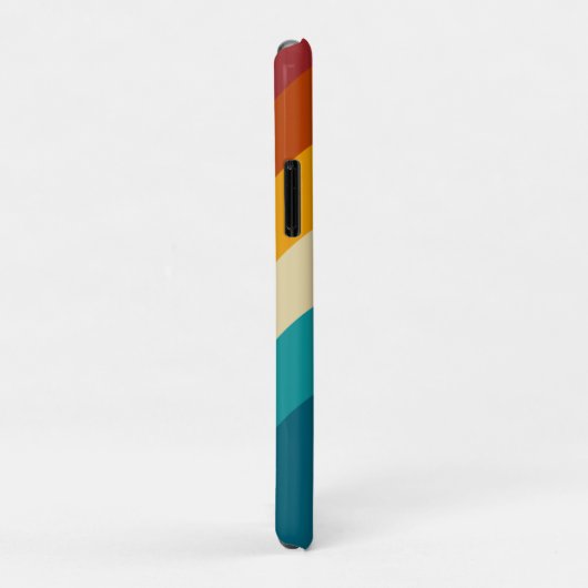 Coques Case-Mate iPhone Monogramme arc-en-ciel Nom personnalisé Retro Suns (Dos/Droite)