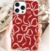 Coques Case-Mate iPhone Monogramme Arc-en-Ciel Rouge Poussiéreux