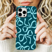Coques Case-Mate iPhone Monogramme Arc-en-ciel Turquoise