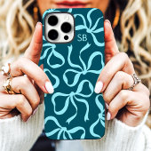 Coques Case-Mate iPhone Monogramme Arc-en-ciel Turquoise
