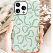 Coques Case-Mate iPhone Monogramme Arc-en-ciel Vert Menthe