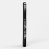 Coques Case-Mate iPhone Monogramme Argent Moderne (Dos/Droite)