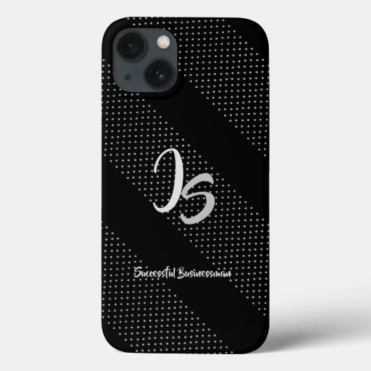 Coques Case-Mate iPhone Monogramme argenté personnel "d'homme d'affaires (Verso)