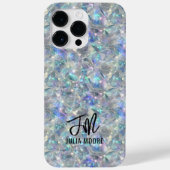 Coques Case-Mate iPhone Monogramme Arrière - plan en pierre optique hologr (Verso)