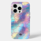 Coques Case-Mate iPhone Monogramme Arrière - plan Holographique Foil Motif (Verso)