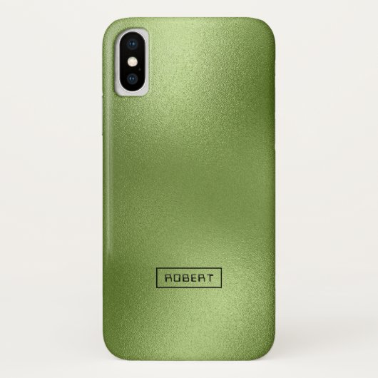 Coques Case-Mate iPhone Monogramme Arrière - plan moderne Abstrait vert br (Dos)