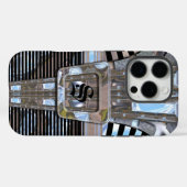 Coques Case-Mate iPhone Monogramme Art Déco (Verso (horizontal))