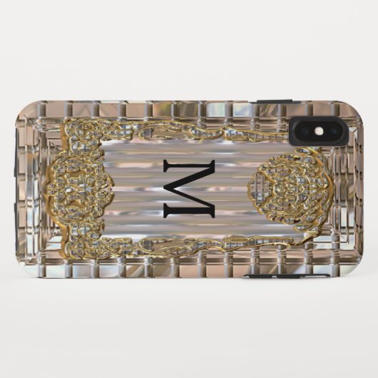 Coques Case-Mate iPhone Monogramme Art déco vex (Dos (Horizontal))