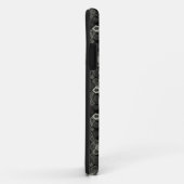 Coques Case-Mate iPhone Monogramme Art Nouveau Abstrait Fractal Black Fun (Dos/Droite)