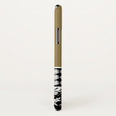 Coques Case-Mate iPhone Monogramme audacieux Girly personnalisé de damassé (Dos/Droite)