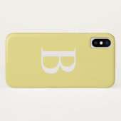 Coques Case-Mate iPhone Monogramme audacieux jaune en pastel moderne de (Dos (Horizontal))