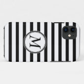 Coques Case-Mate iPhone Monogramme avec des rayures (Dos (Horizontal))