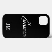 Coques Case-Mate iPhone Monogramme, avionneur cool Avion en vol, Minimalis (Verso (horizontal))