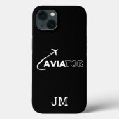 Coques Case-Mate iPhone Monogramme, avionneur cool Avion en vol, Minimalis (Verso)