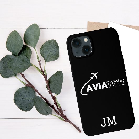 Coques Case-Mate iPhone Monogramme, avionneur cool Avion en vol, Minimalis