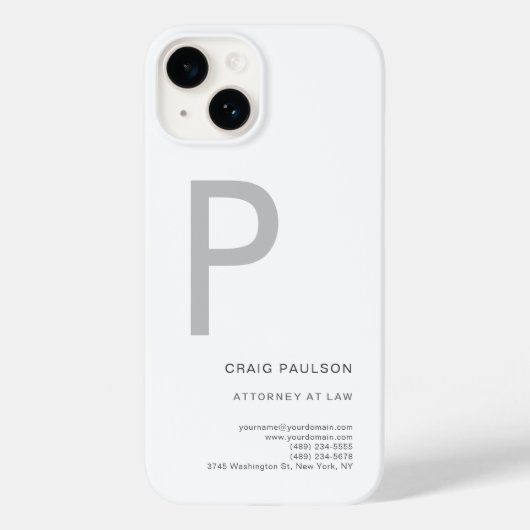 Coques Case-Mate iPhone Monogramme Avocat de droit Moderne (Verso)