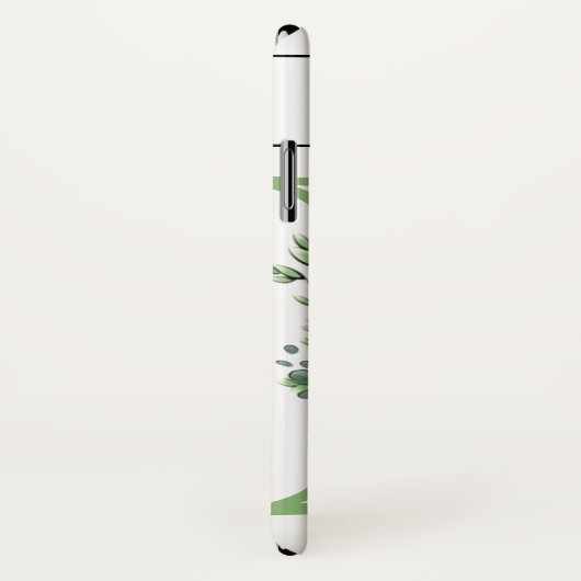 Coques Case-Mate iPhone Monogramme B Lavande Eucalyptus (Dos/Droite)