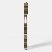 Coques Case-Mate iPhone Monogramme bandes Brown (Verso / Droite)