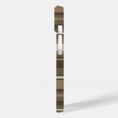 Coques Case-Mate iPhone Monogramme bandes Brown (Verso / Gauche)