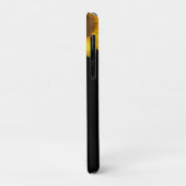 Coques Case-Mate iPhone Monogramme & beaux tournesols sur fond noir (Dos/Gauche)