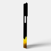 Coques Case-Mate iPhone Monogramme & beaux tournesols sur fond noir (Verso / Droite)