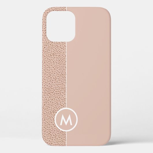 Coques Case-Mate iPhone Monogramme beige tendance avec Boho en terre cuite (Verso)