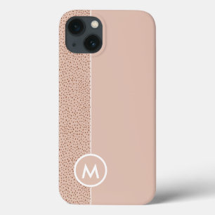 Case-Mate iPhone Case Monogramme beige tendance avec Boho en terre cuite