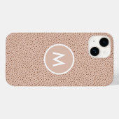 Coques Case-Mate iPhone Monogramme beige tendance avec Boho en terre cuite (Verso (horizontal))