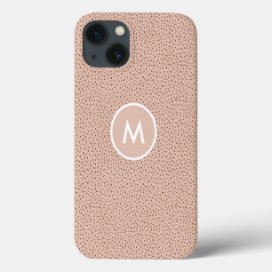 Case-Mate iPhone Case Monogramme beige tendance avec Boho en terre cuite