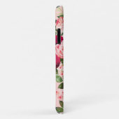 Coques Case-Mate iPhone Monogramme belle et classe florale Rose (Dos/Droite)