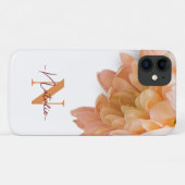 Coques Case-Mate iPhone Monogramme Belle florale blanche et beige pour fil (Dos (Horizontal))